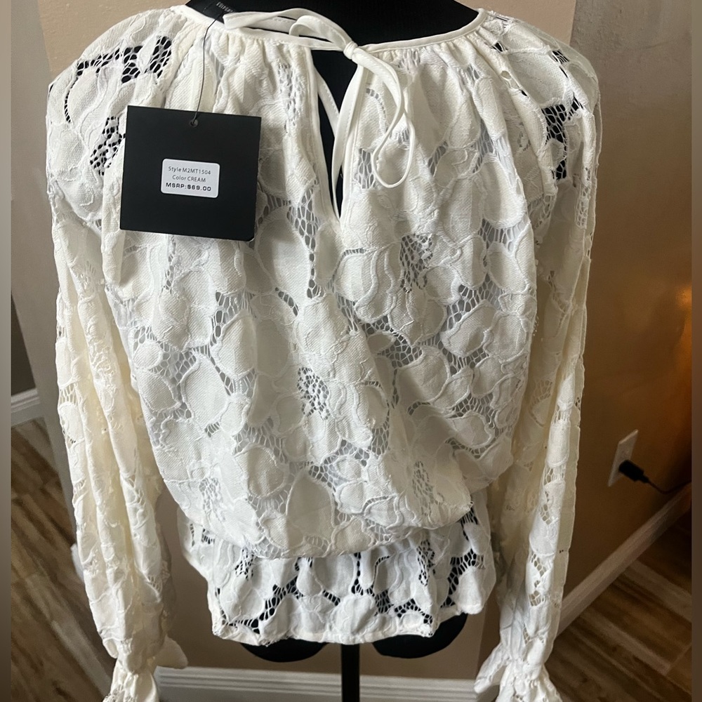 New Marc New York Peplum Lace Top size Small - Picture 3 of 6